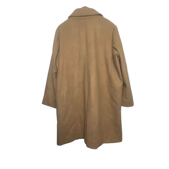 GAP Womens 2XL Camel Hair Wool Blend Long Coat Brown Preppy Classic Modern Y2K - Picture 6 of 12